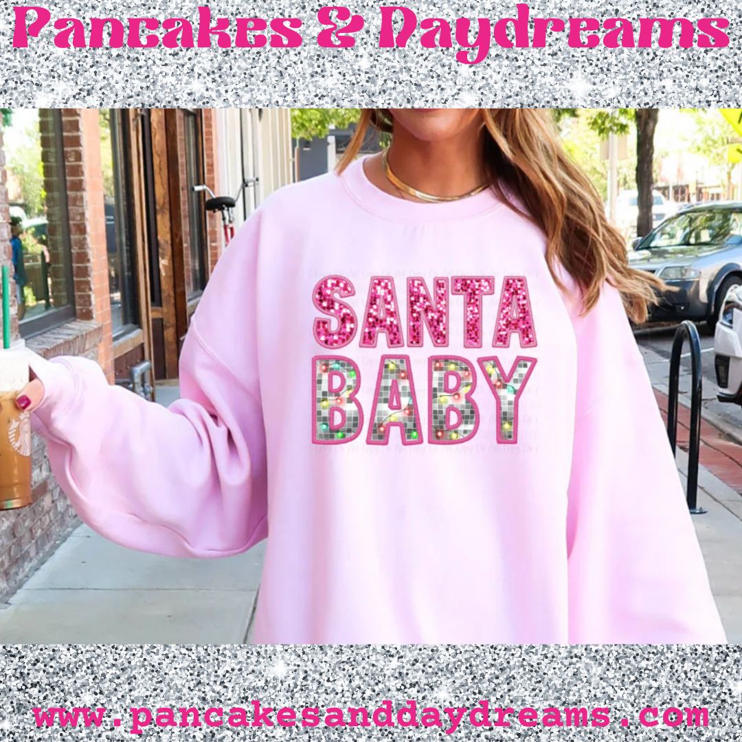 πβ¨ Dreaming of a Pink Christmas Collection β¨π- PINK-MAS 'Santa Baby' (Glitter/Glam Patch) (Copy)