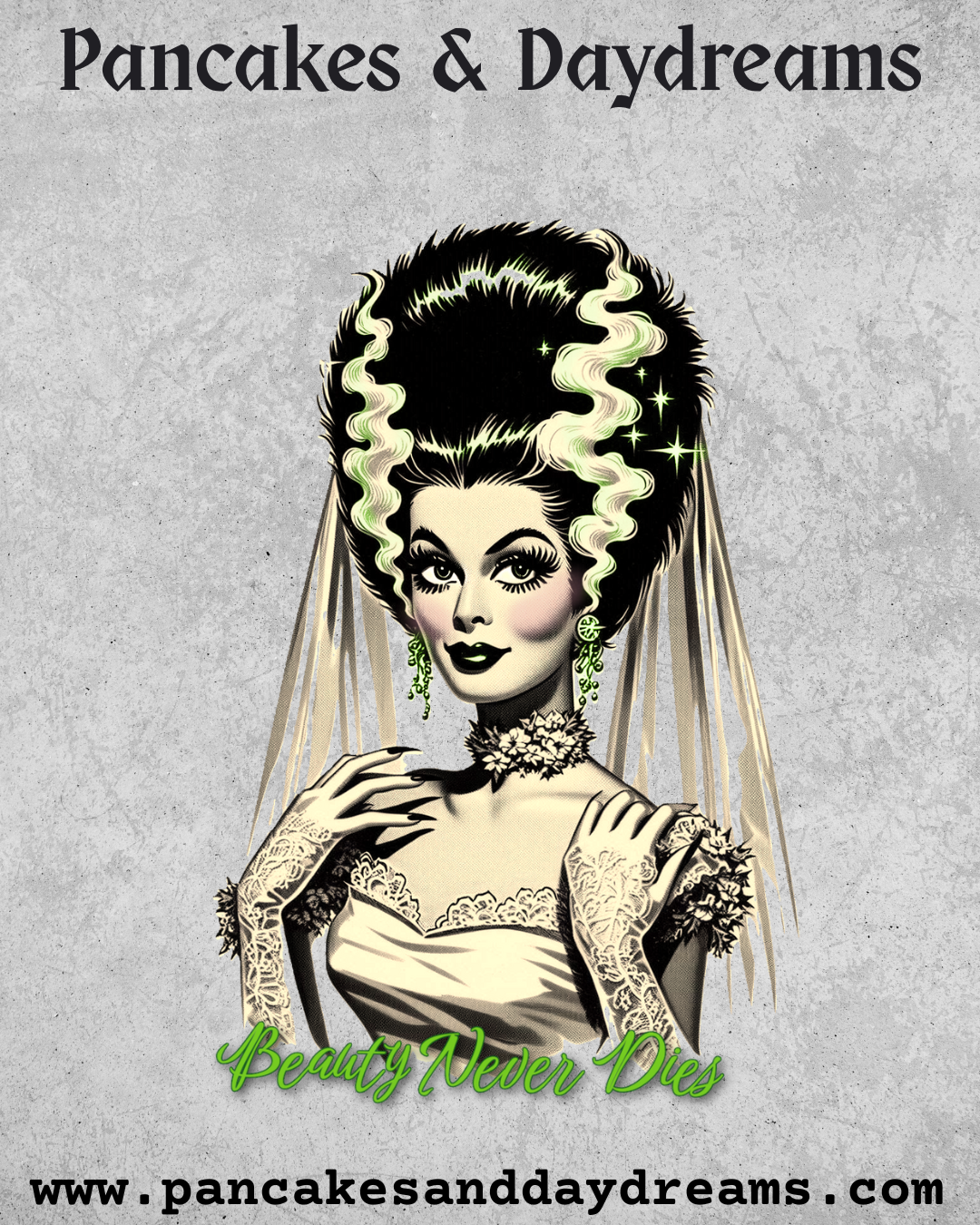 🖤👰♀️ Bride of Frankenstein Tee – “Beauty Never Dies”