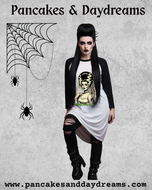 ๐ค๐ฐโ๏ธ Bride of Frankenstein Tee โ โBeauty Never Diesโ