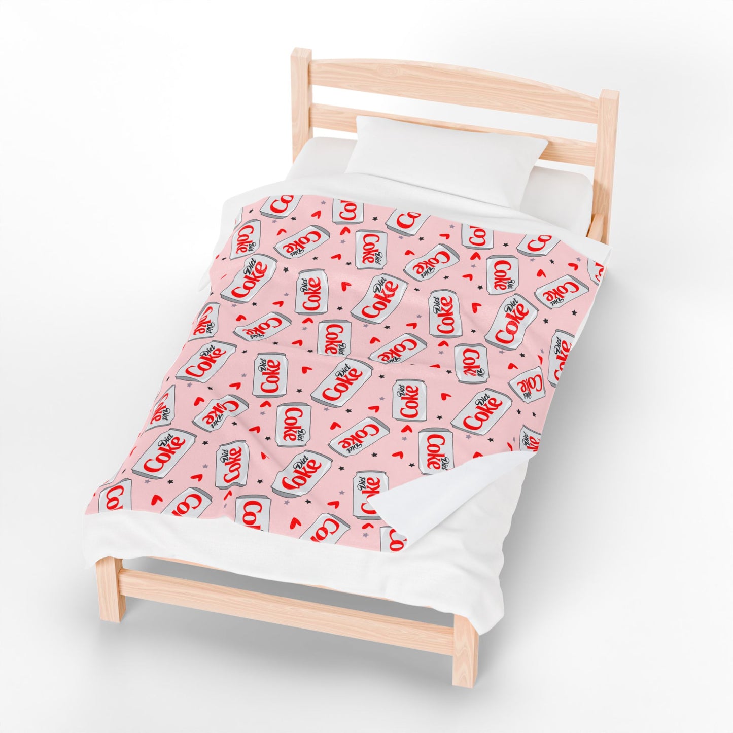 Diet Coke but Make it Pink-Velveteen Plush Blanket