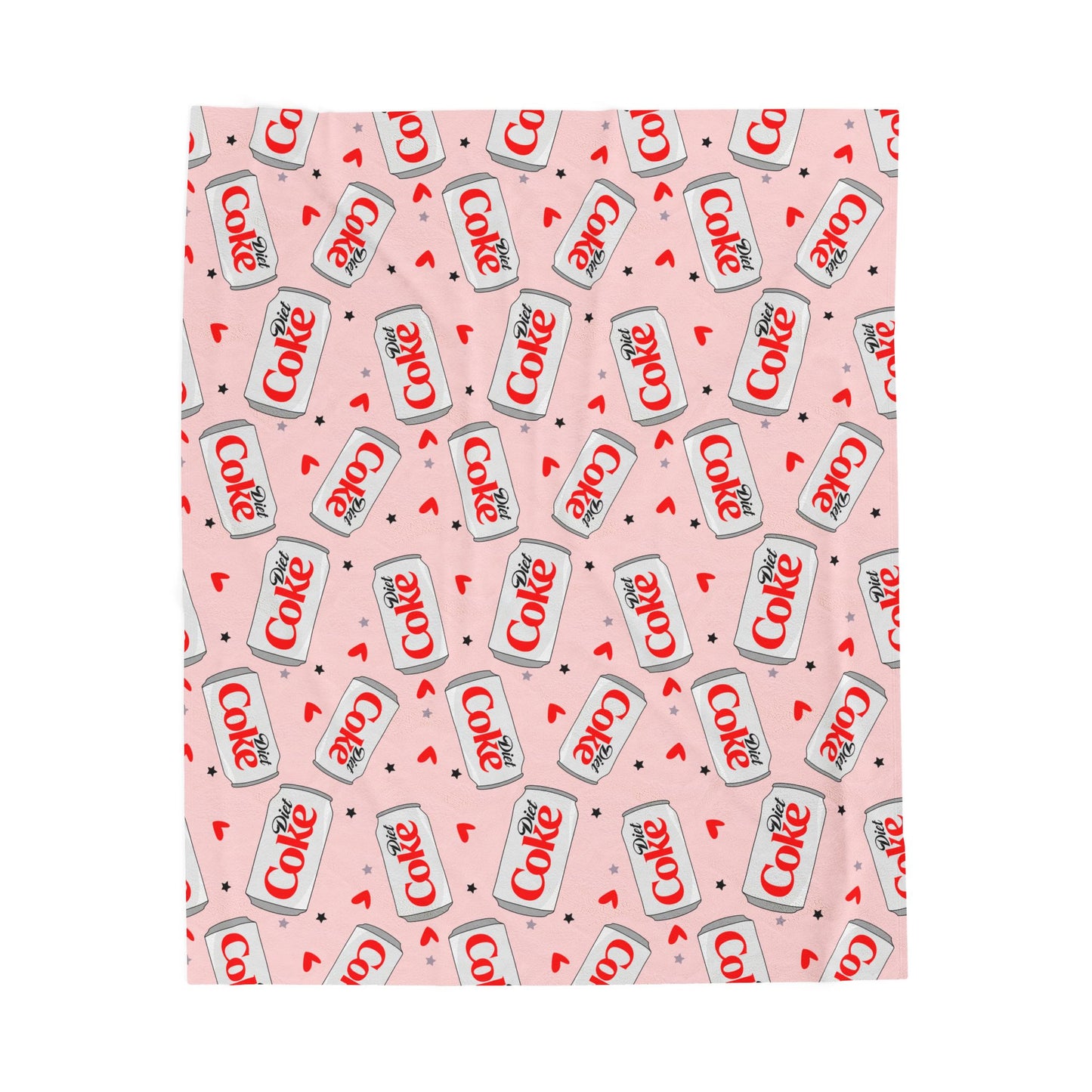 Diet Coke but Make it Pink-Velveteen Plush Blanket