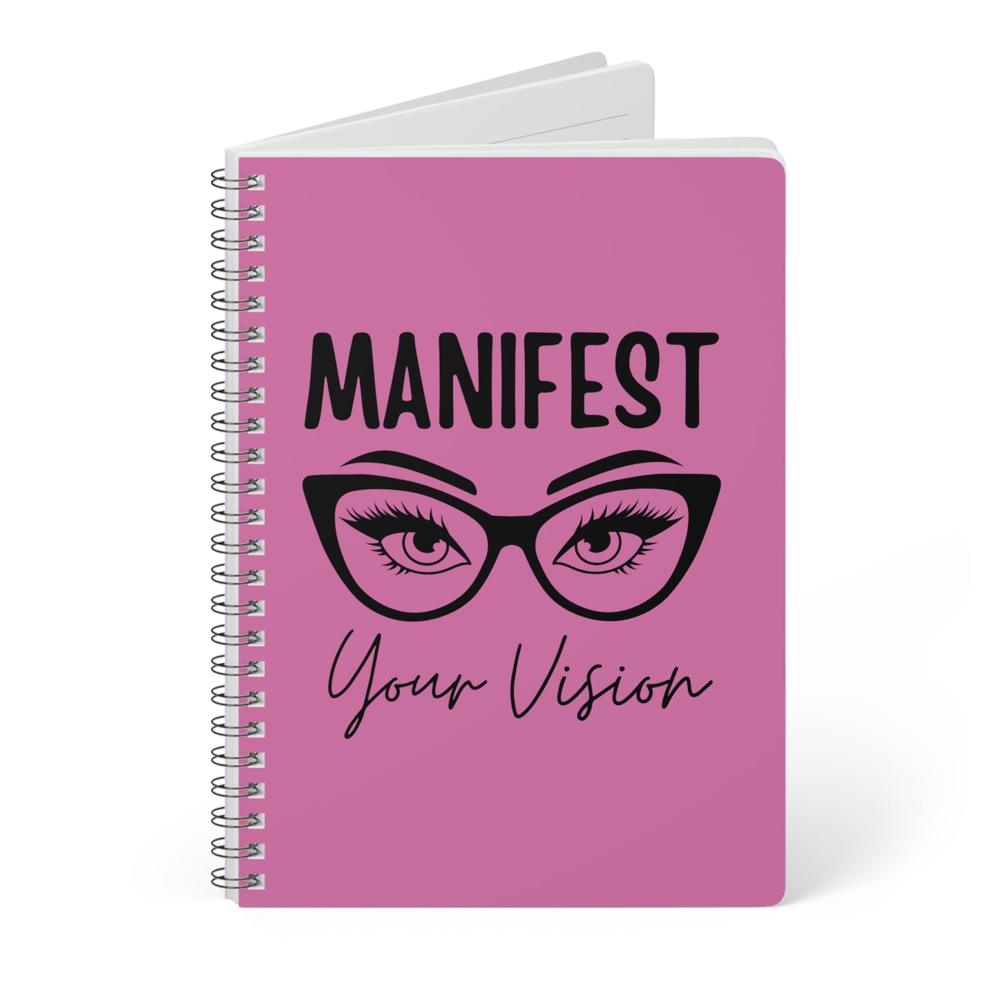 Manifest Your Vision Notebook, A5 Wirebound Journal for Goal Setting, Inspirational Gift, Mindfulness, Productivity, Self-Care