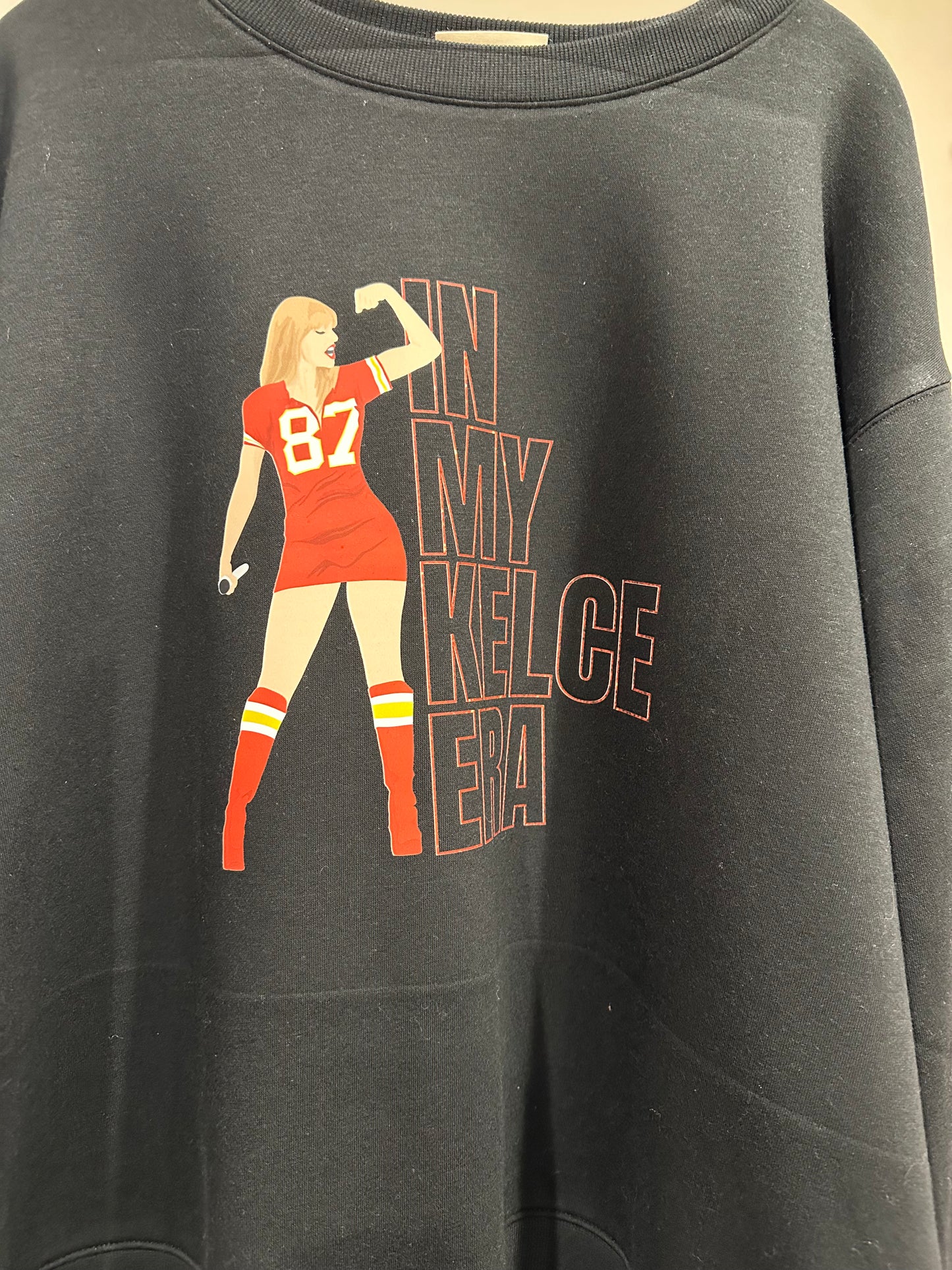 Swiftie In my Kelce Era Black Sweatshirt