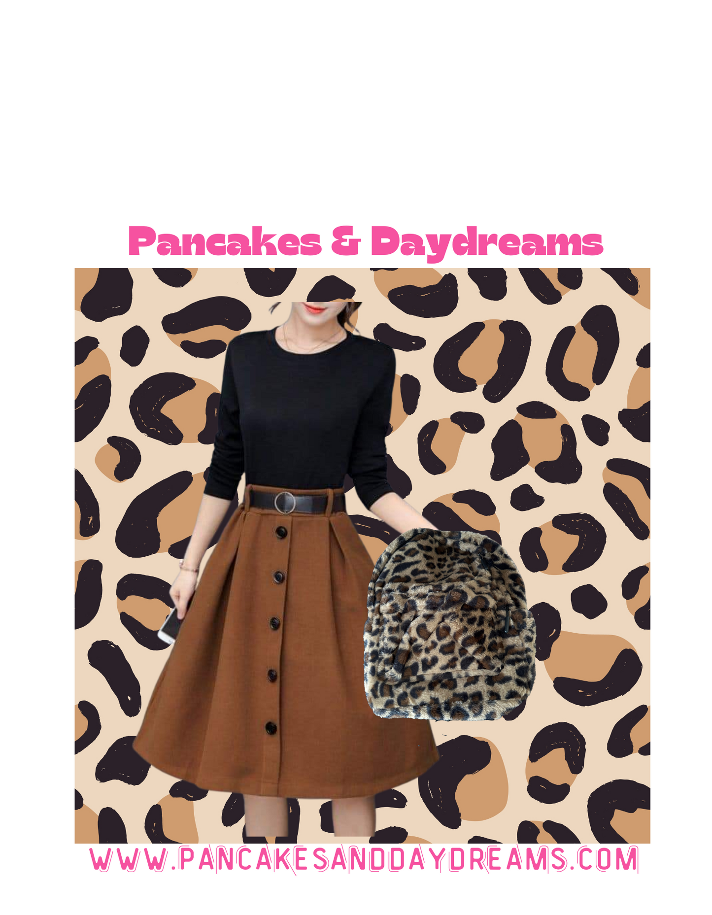Hello Darling Leopard Plush Backpack