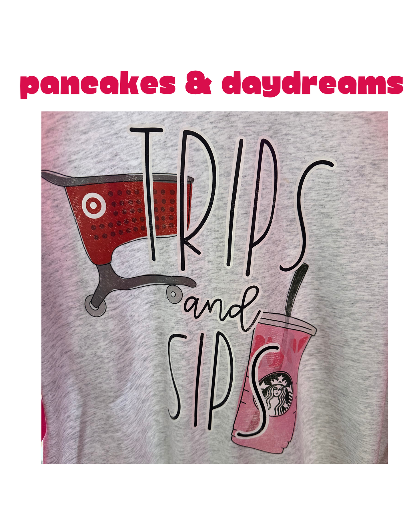 Trips & Sips Baseball Shirt